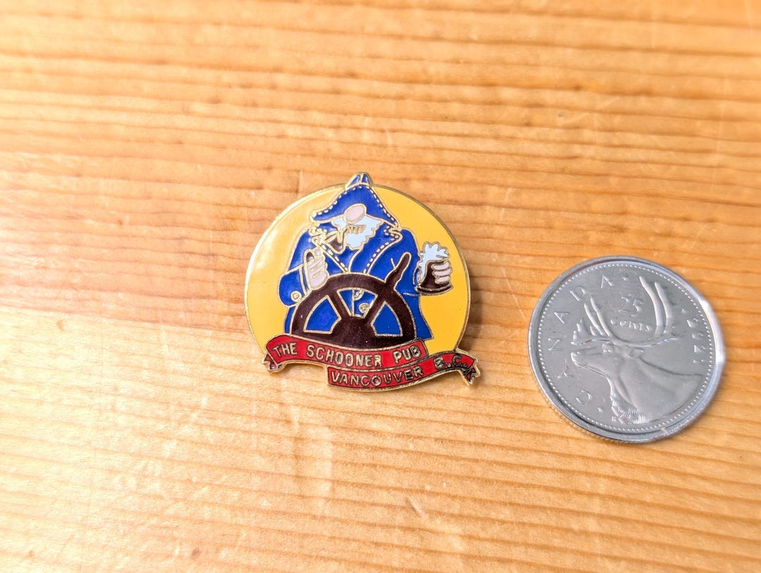 Vintage Schooner Pub Vancouver BC Enamel Pin - Etsy