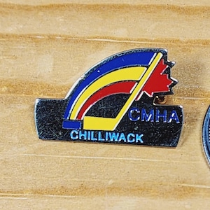 CMHA Chilliwack Minor Hockey Brooch Pin Unique Rare Hat Pin Lapel Pin Vintage Pin Retro Pin Enamel Pin