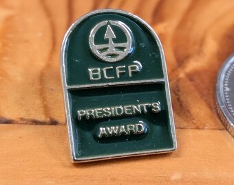 BCFP President's Award Brooch Pin, Vintage Enamel Lapel Pin