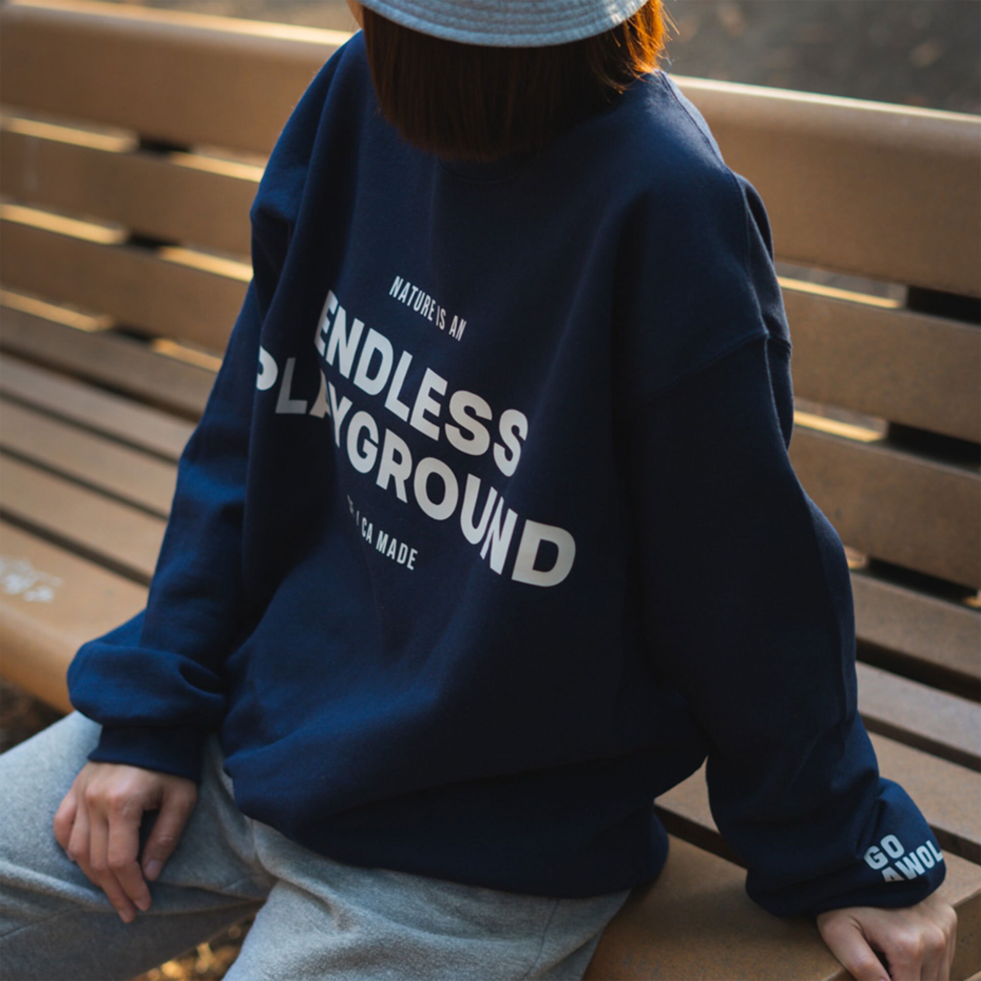 GO AWOL Endless Playground Crewneck Pacific Blue - Etsy