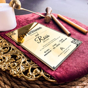 Invitación de boda acrílica con sello, invitación de boda, invitaciones de fiesta, boda personalizada, invitaciones acrílicas, invitaciones transparentes