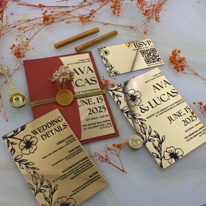 Convites de casamento em acrílico, convites de casamento com espelho dourado, convites modernos, convites personalizados, convites transparentes, convites para festas, convite Frozen