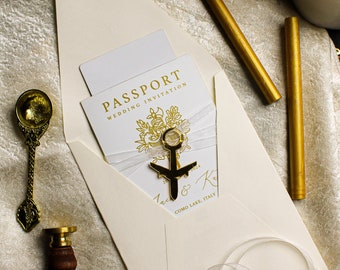 Passport Wedding Invitation and Rsvp Set | Passport invitation birthday | wedding invitation | Boarding Pass RSVP | Destination Wedding
