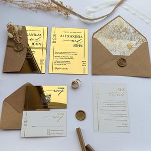 acrylic invite, wedding invitation, luxury invitations, mirror invitations, unique invitations, acrylic invitations