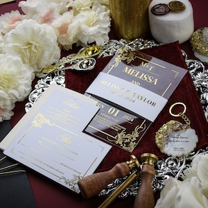 Wedding Invitations Sets Rustic | Wedding Invitations Suite Elegant | Acrylic Quinceanera Invitation | Details Card For Wedding Invite