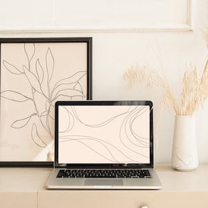 Abstract Desktop Wallpaper | Desktop Background | MacBook Wallpaper | Computer Background | MacBook Pro Wallpaper | One Line Drawing