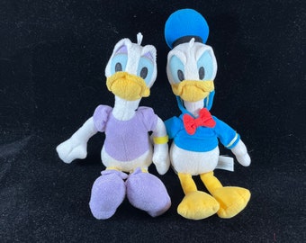 Disney Mini Donald & Daisy Duck Beanie Plush 6 inch
