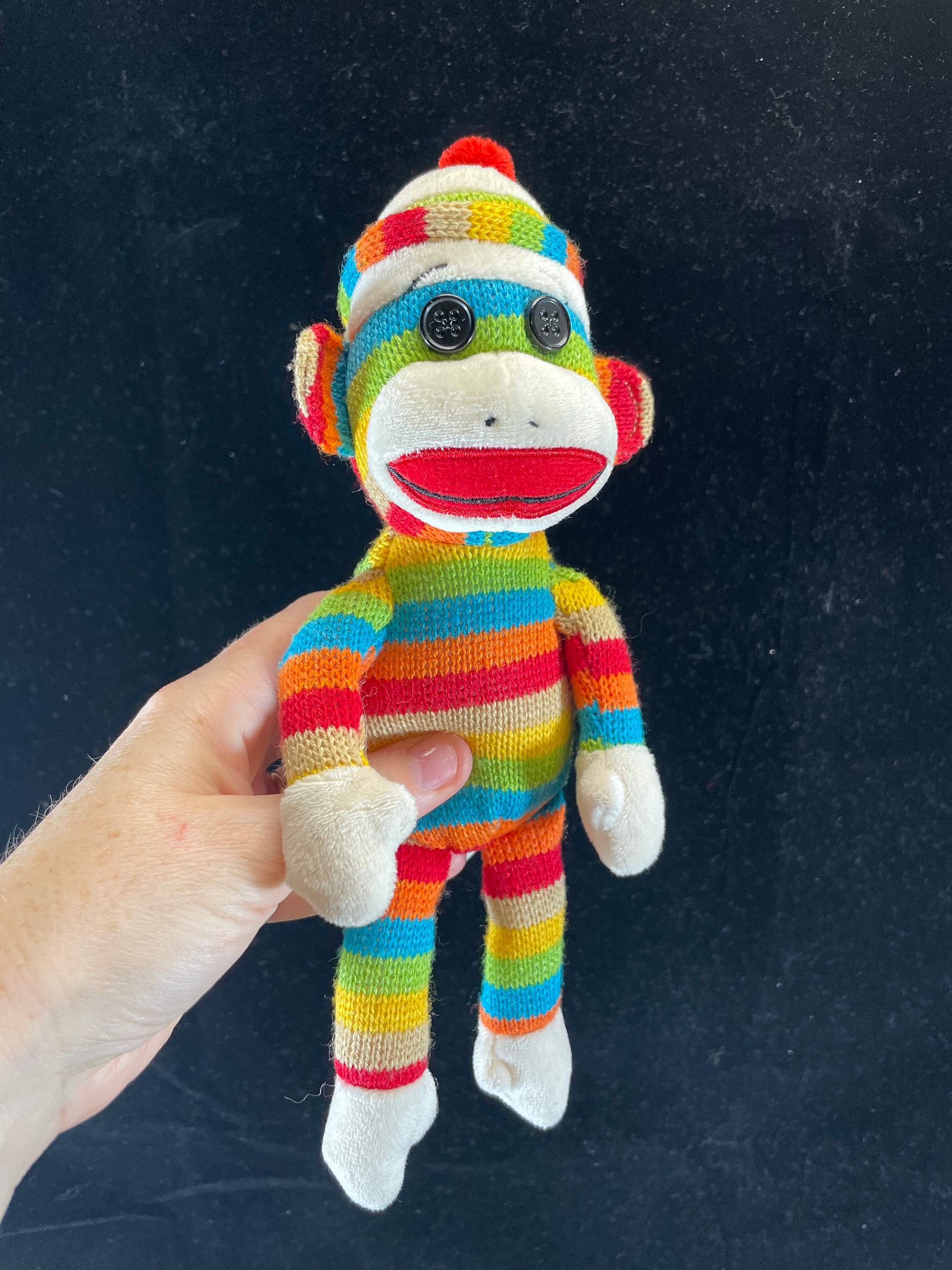 大きなブルーグリーンレインボーブラウン18インチニットソックス