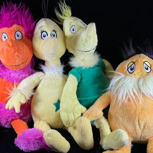 Die Lorax und Sneetches Sneetch Sneech Green Star Belly Gelb Orange Plüsch Dr. Seuss Wocket in meiner Tasche Kuscheltiere