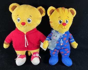 Peluche Tigre Daniel, pyjama bleu lumineux et parlant, 30 à 14 pouces