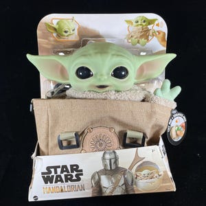Mattel Grogu Plush Doll, 11 Inch Poseable Feet, Talking, New In Box New in box