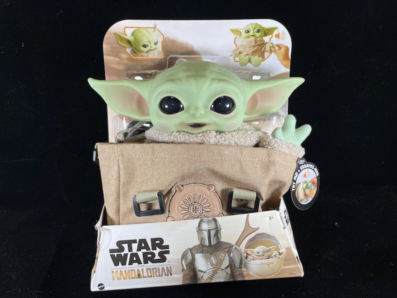Mattel Grogu Plush Doll, 11 Inch Poseable Feet, Talking, New In Box New in box