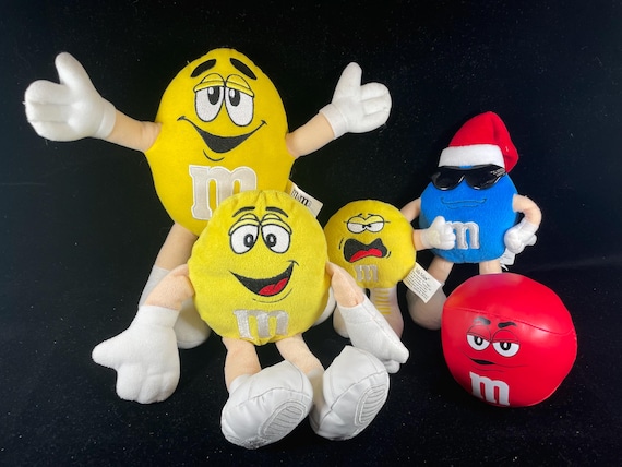 Mars Candy M&M Plush Yellow Blue Ornament Red Mini Ball Yellin