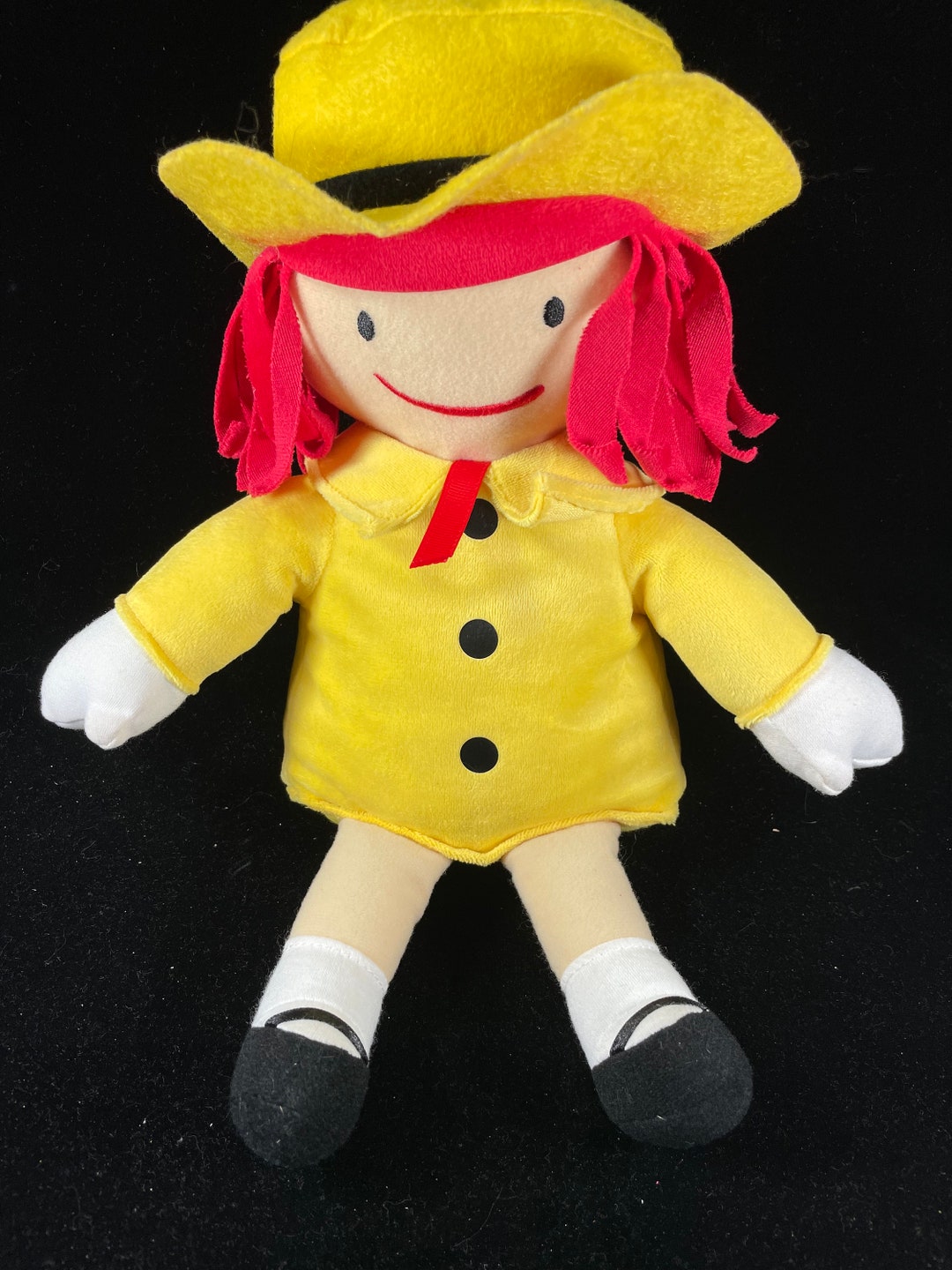 Madeline Book Girl in Yellow Jacket With Red Hair Stuffed Plush
