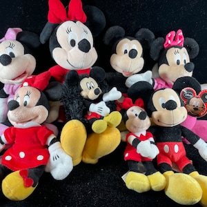 Disney Small Minnie Mouse Plush with Red & Pink Dress Mickey Mouse Sets NEW