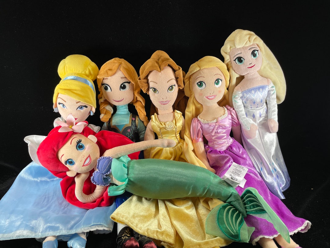 Disney Princess Plush Dolls Cinderella Belle Beauty & Beast Etsy
