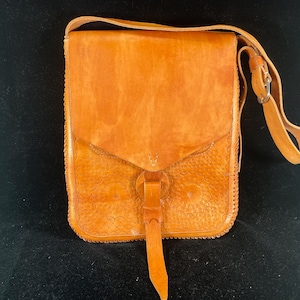 Bolso grande de mano de cuero de México y Perú, hecho a mano, bolso de hombro, bolso cruzado, bolso plano para computadora portátil trenzado hecho a mano, diseño estampado en relieve