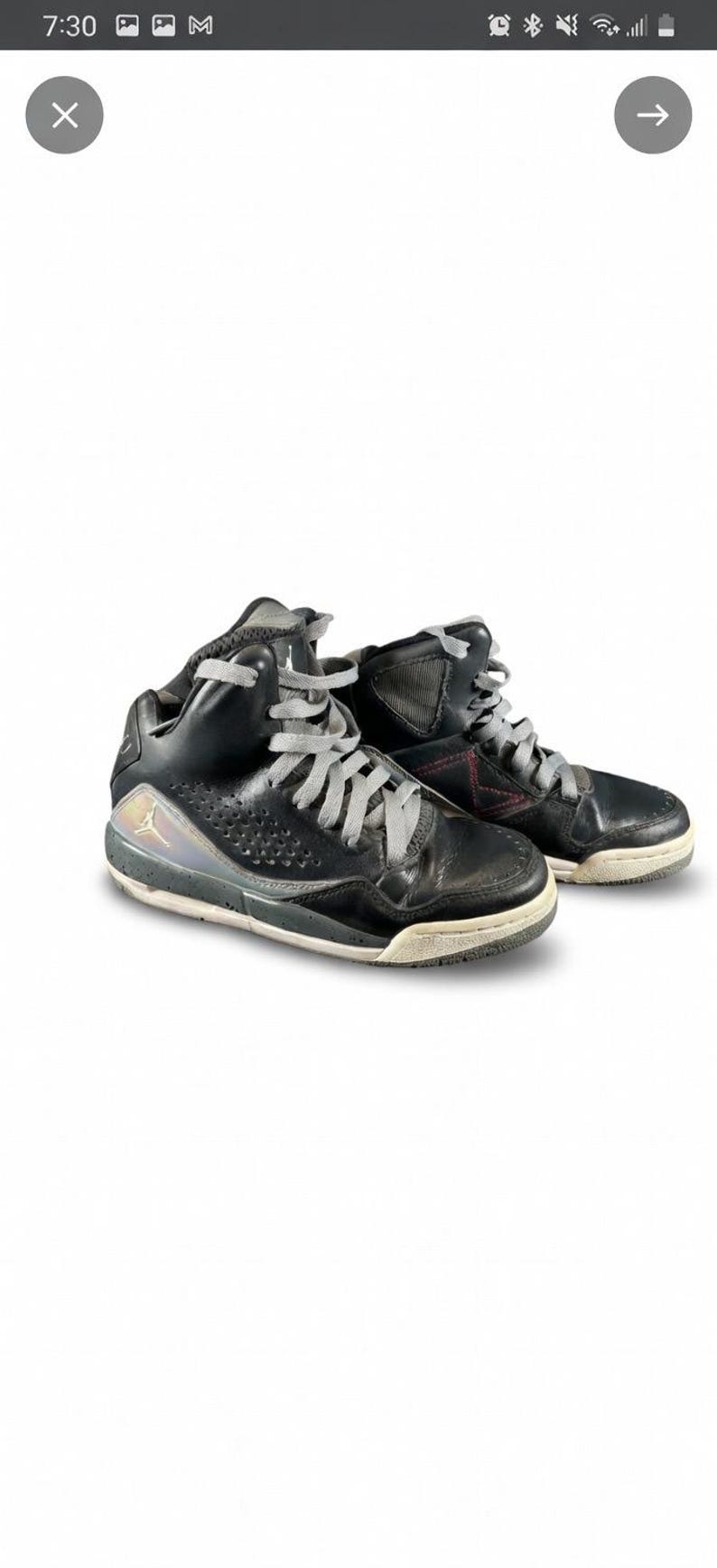 Nike Air Jordan SC-3 Youth 5Y Womens 6.5 Black Red Basketball Sneakers image 2