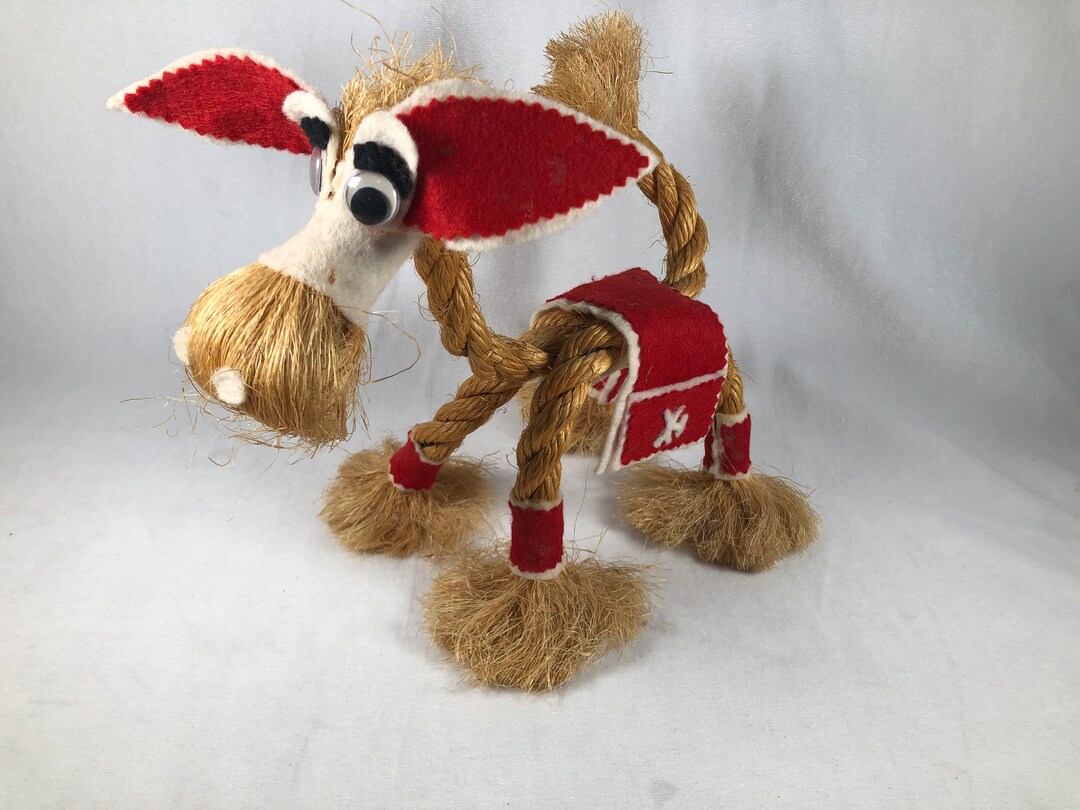 Silly Handmade Vintage Horse Figure Made From Rope 8 Inches - Etsy