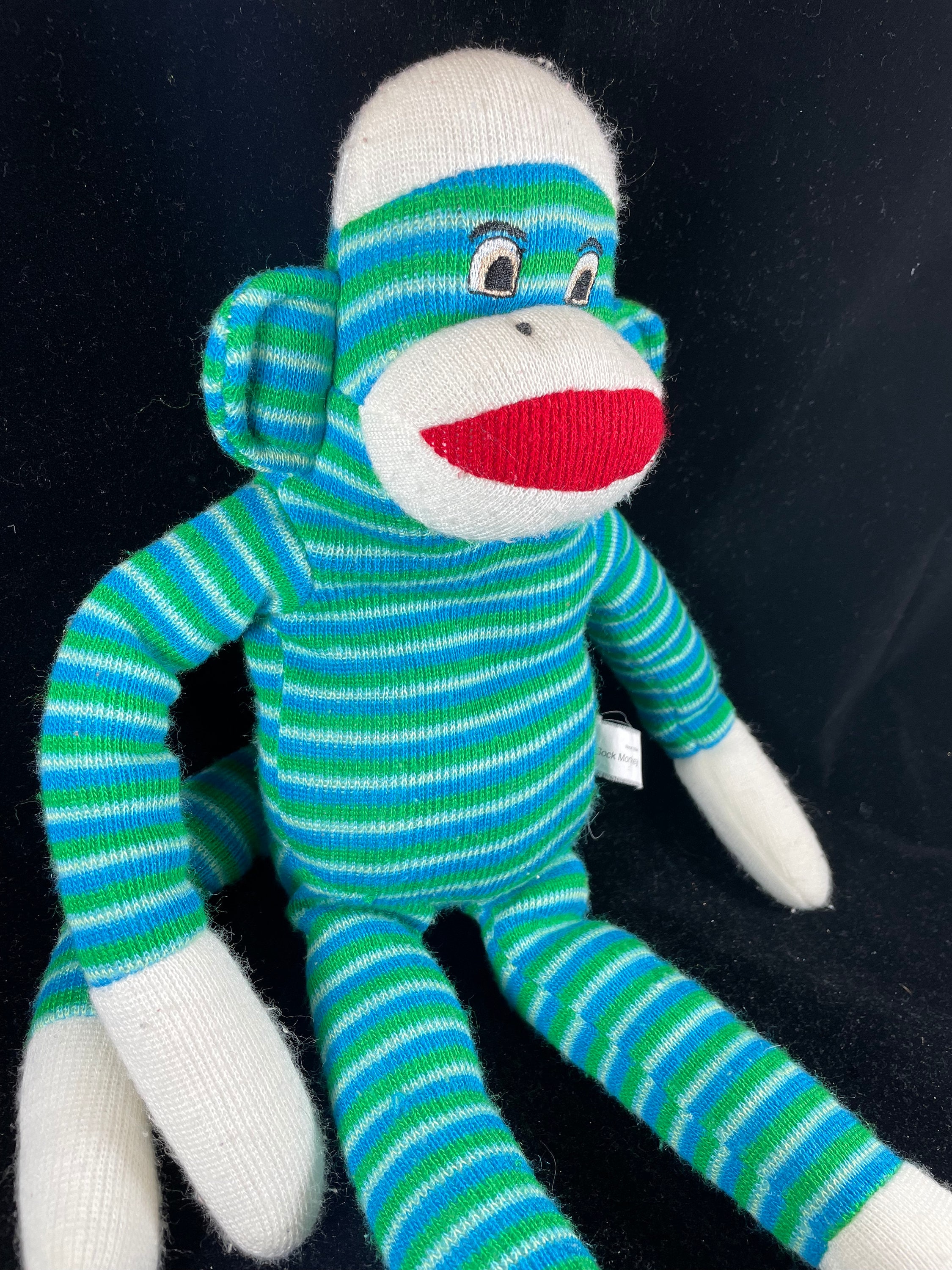 大きなブルーグリーンレインボーブラウン18インチニットソックス