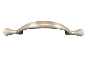 Conjunto de cinco puxadores de armário com base central de 3" (76 mm), bronze polido, marrom simples