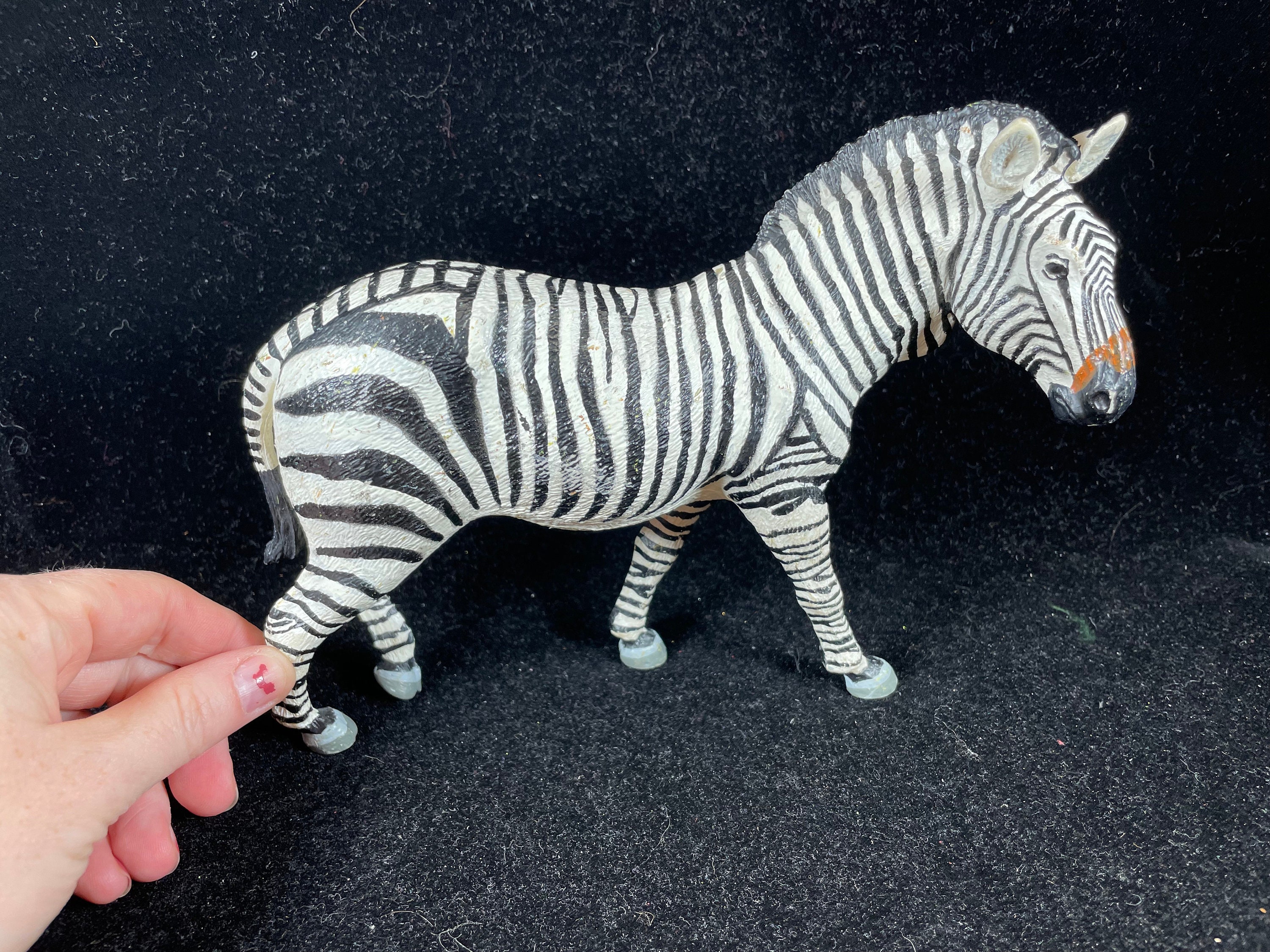 Heavy Vintage 1993 Safari LTD Zebra & Gray Whale Large Solid