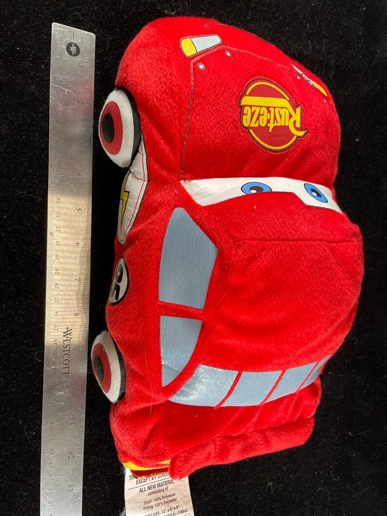 Stuffed Racing Car Pixar Disney Cars Lightning Mcqueen Red Plush Stuffed 13 Inch Race Car ...