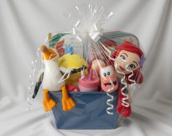 Little Mermaid Ariel Gift Basket Plush coconut shell purse Disney Princess Movie Toy Set