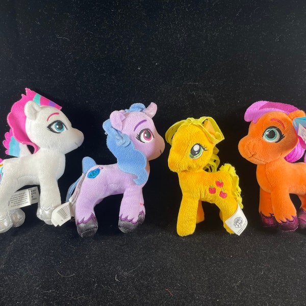 MLP Mini 7 inch My Little Pony Plush Apple Jack orange Izzy Moonbow Zip Storm Sunny Starscout