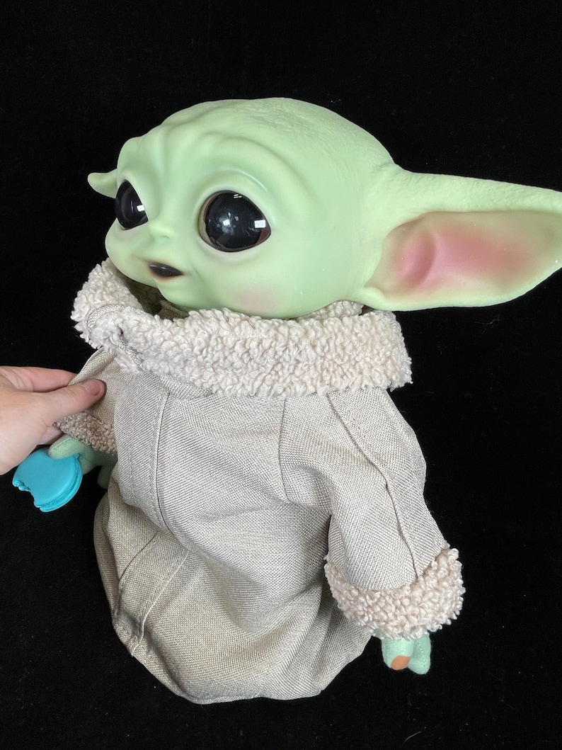 Mattel Grogu Plush Doll, 11 Inch Poseable Feet, Talking, New In Box image 11