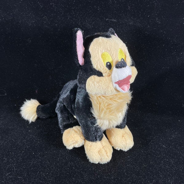 Disney Pinocchio Tote a Tail FIGARO Black Cat Plush Stuffed Animal 7" NEW