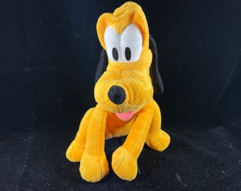 Stor Disney Pluto Hund Orange 40 cm plysch sittande