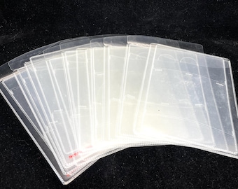 Bolsas de almacenamiento para DVD - Paquete de 10 sobres transparentes con ilustraciones (7,5 x 5,75 pulgadas) 2 discos