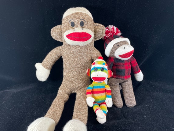 大きなブルーグリーンレインボーブラウン18インチニットソックス