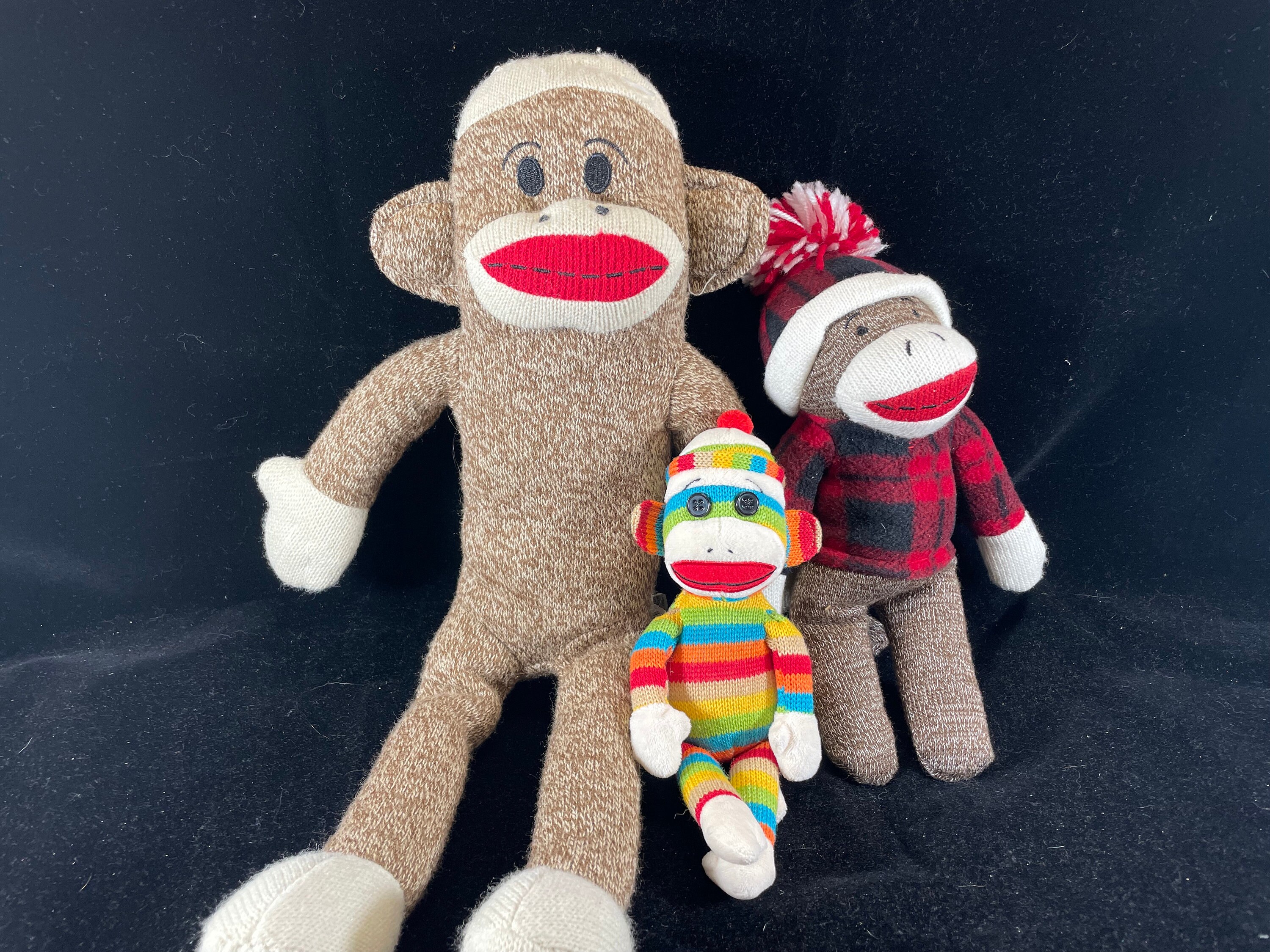 大きなブルーグリーンレインボーブラウン18インチニットソックス