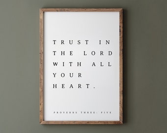 Trust in the Lord | DIY Wall Art | Art Prints | Digital Prints | Wall Decor