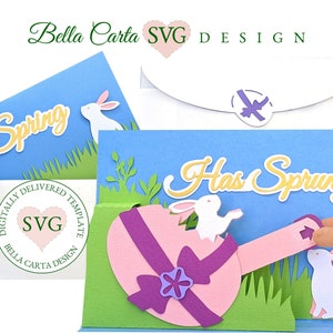 Paashazen pop-up SVG-kaart voor Cricut en silhouet