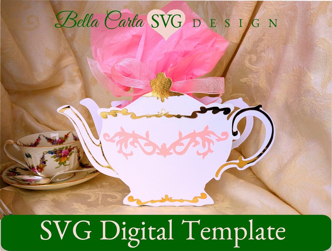 Teapot Gift Box SVG File for Cricut and Silhouette Etsy UK