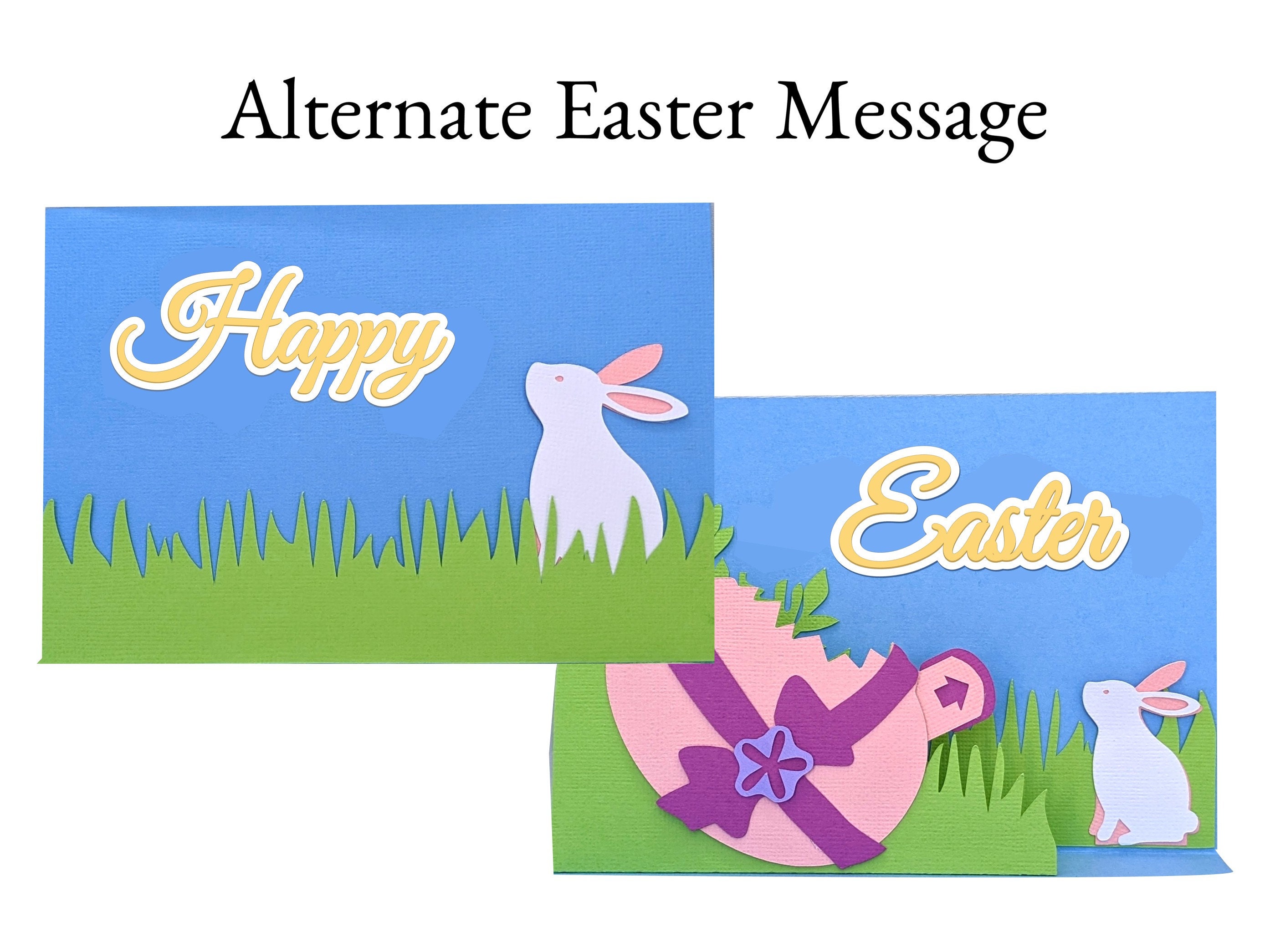 Easter Bunnies Pop up SVG Card for Cricut and Silhouette - Etsy