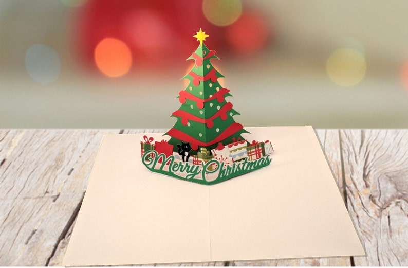 Christmas Tree Pop up Card 3D SVG DIY Cricut Etsy