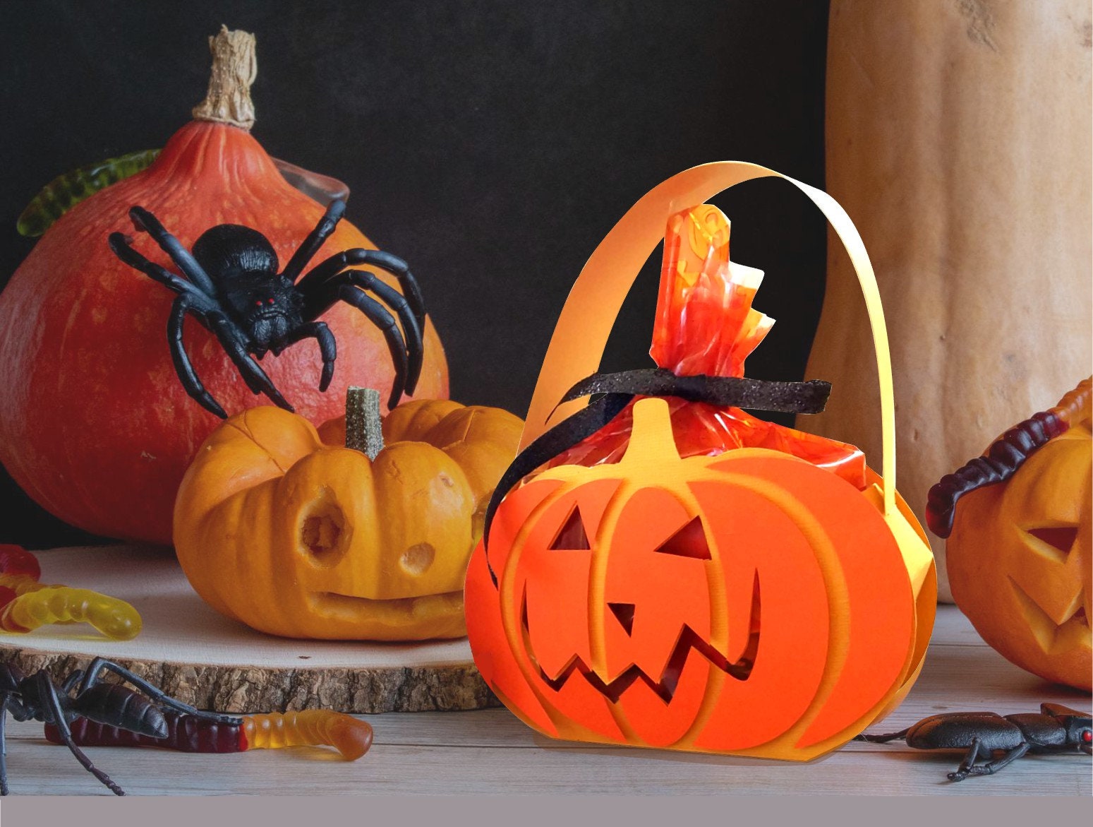 Halloween Jack O Lantern Basket SVG DIY Digital Cricut - Etsy