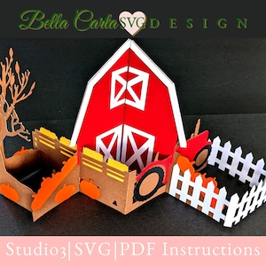 Pop Up-kort med höstmotiv | 3D SVG-mall för höstdekorationer för Cricut och Silhouette