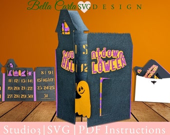 Halloween Countdown 3D SVG Card for Cricut and Silhouette Cutting Machines