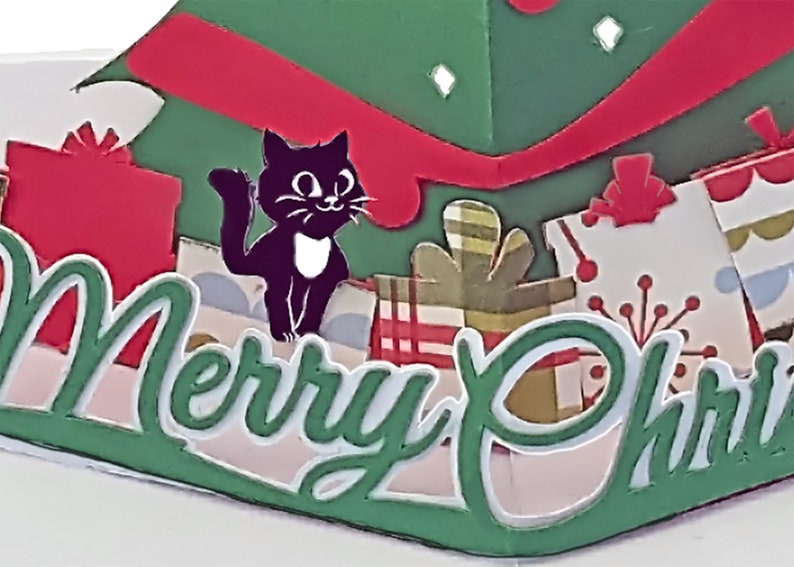 Christmas Tree Pop up Card 3D SVG DIY Cricut Etsy