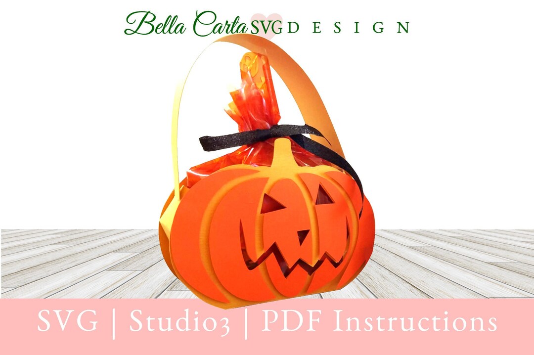 Halloween Jack O Lantern Basket SVG DIY Digital Cricut - Etsy