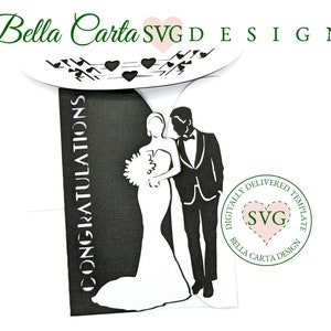 Elegant Wedding Gate Fold Card by Bella Carta Design is an easy way to create custom wedding invitations for your special day.