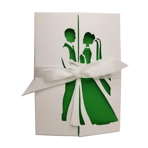 Bride and Groom Wedding Gate Fold Card SVG Cricut image 4