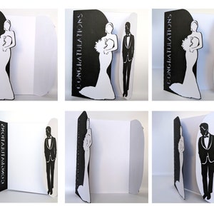 Elegant Wedding Gate Fold Card SVG by Bella Carta Design template is beautiful from every angle, whether fully open, partially open or fully closed.