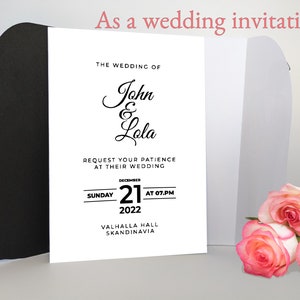 Elegant Wedding Gate Fold Card SVG by Bella Carta Design template for Cricut cutting machines can be used as wedding invitation.