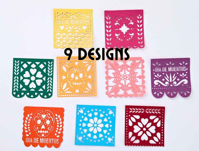 Make your Dia de Muertos special with a handmade 3D Papel Picado banner! This SVG template is designed for Cricut and Silhouette cutting machines and brings a touch of Mexican tradition to your crafts.